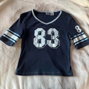 Navy Anchor Blue 83 sports jersey / T-shirt with sparkly graphic